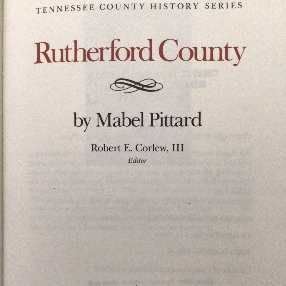 Rutherford County TN History & Genealogy with Maps